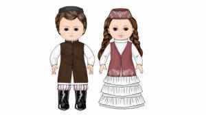 Раскраска татарский костюм для детей национальный #18 #519980