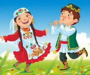 Раскраска татарский костюм для детей национальный #31 #519993