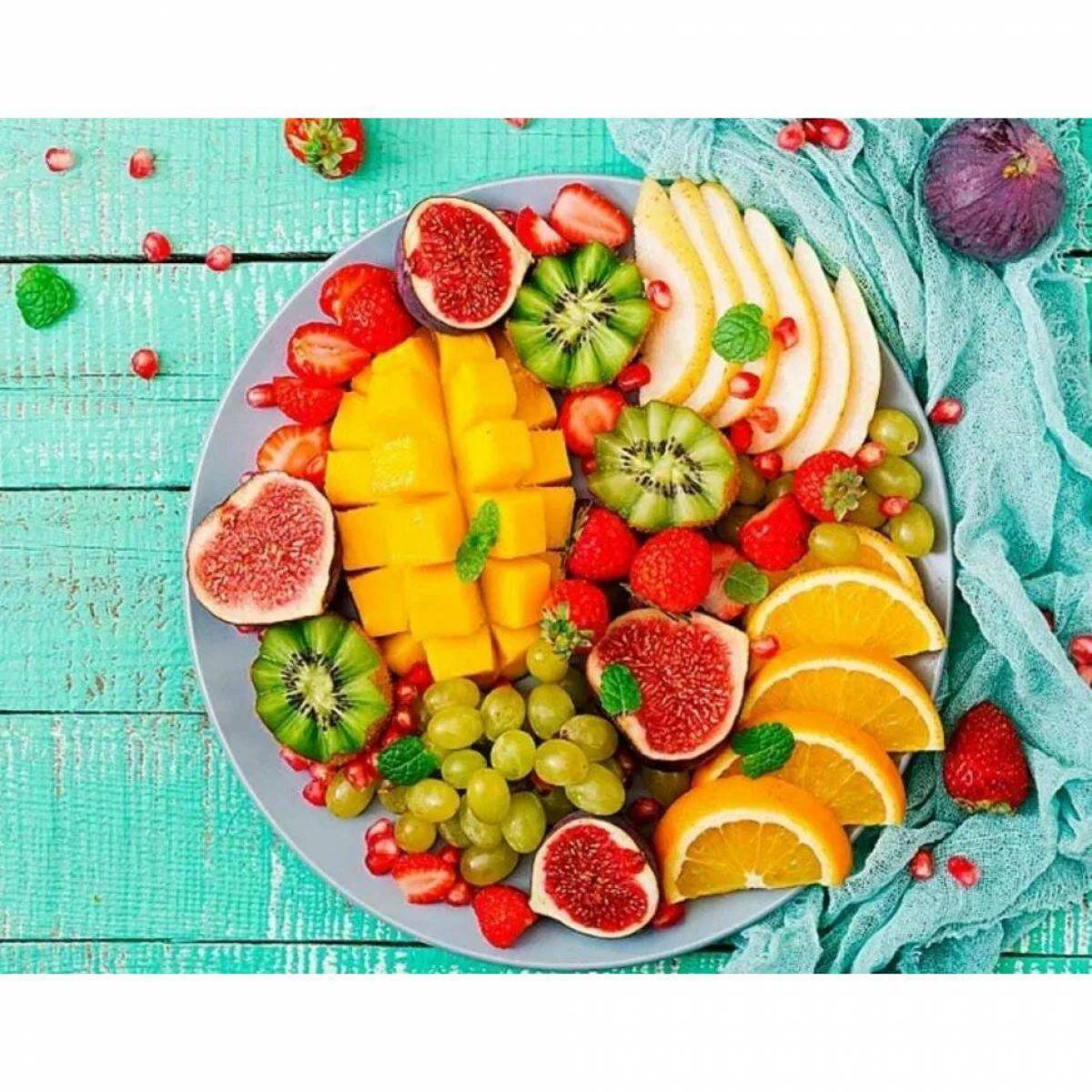 Тарелка с фруктами #30