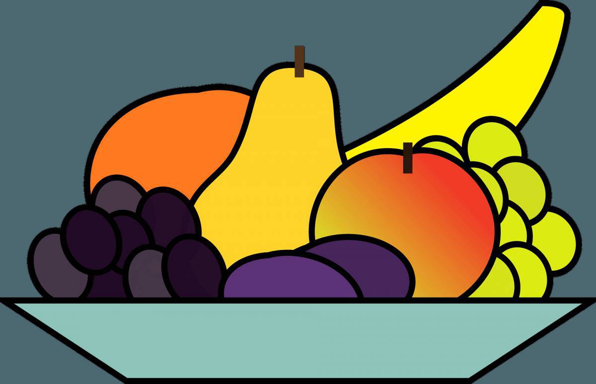 Тарелка с фруктами #31