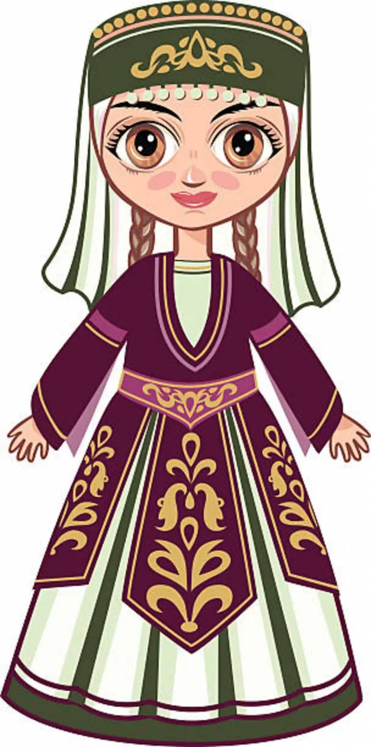 Татарский костюм для детей национальный #7
