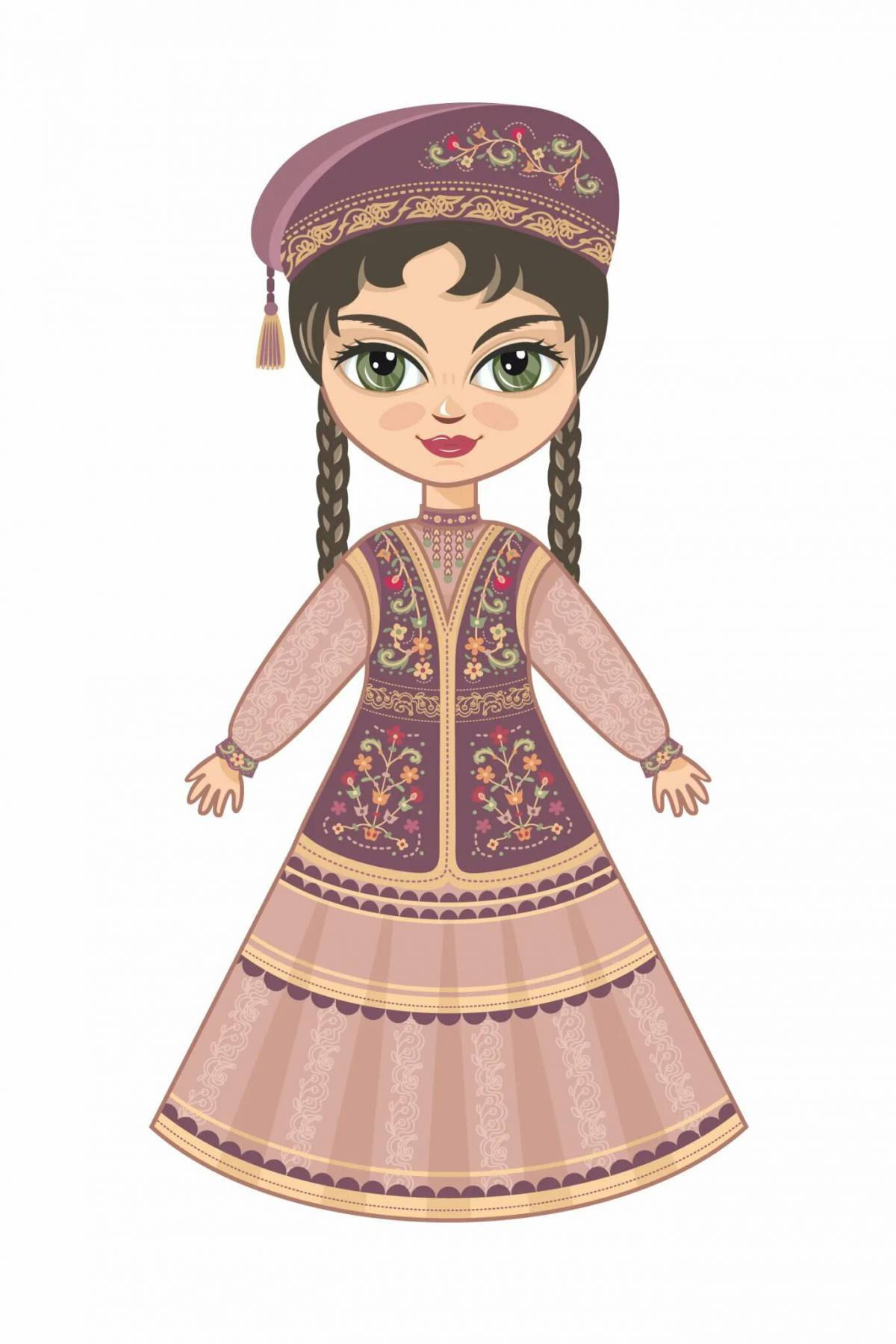 Татарский костюм для детей национальный #19