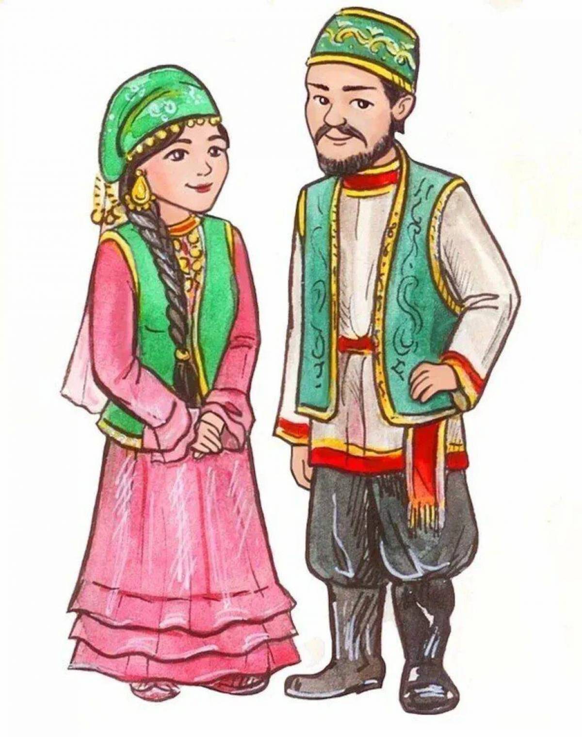 Татарский костюм для детей национальный #32