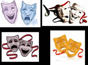 Раскраска театральные маски для детей #8 #520748