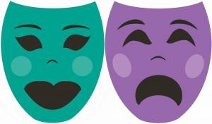Раскраска театральные маски для детей #26 #520766