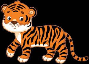 Раскраска тигр для детей 3 4 лет #5 #522352