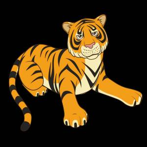 Раскраска тигр для детей 3 4 лет #19 #522366