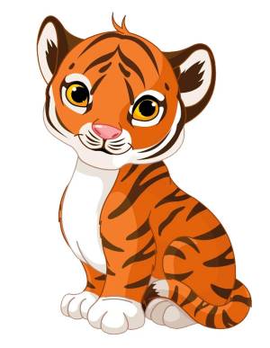 Раскраска тигр для детей 3 4 лет #22 #522369
