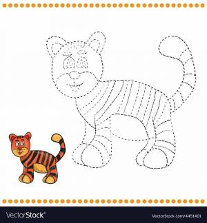 Раскраска тигр для детей 6 7 лет #24 #522409