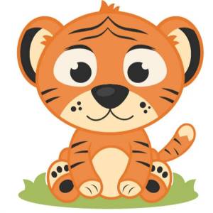 Раскраска тигр для малышей #9 #522430