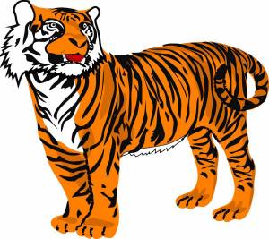 Раскраска тигр для малышей #24 #522445