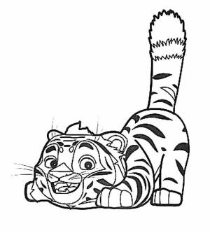 Раскраска тигр и лео для детей #20 #522503