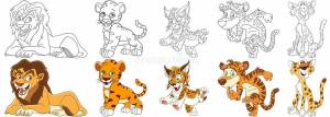 Раскраска тигр и лео для детей #28 #522511