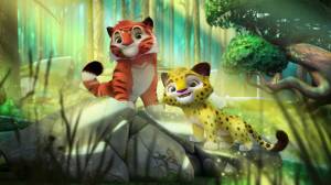 Раскраска тигр и лео для детей #31 #522514