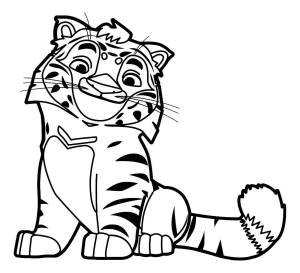 Раскраска тигр и лео для детей #34 #522517