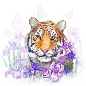 Раскраска тигр рисунок #12 #522532