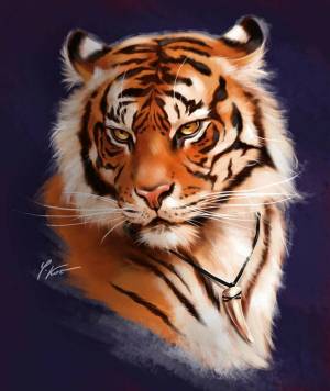 Раскраска тигр рисунок #13 #522533