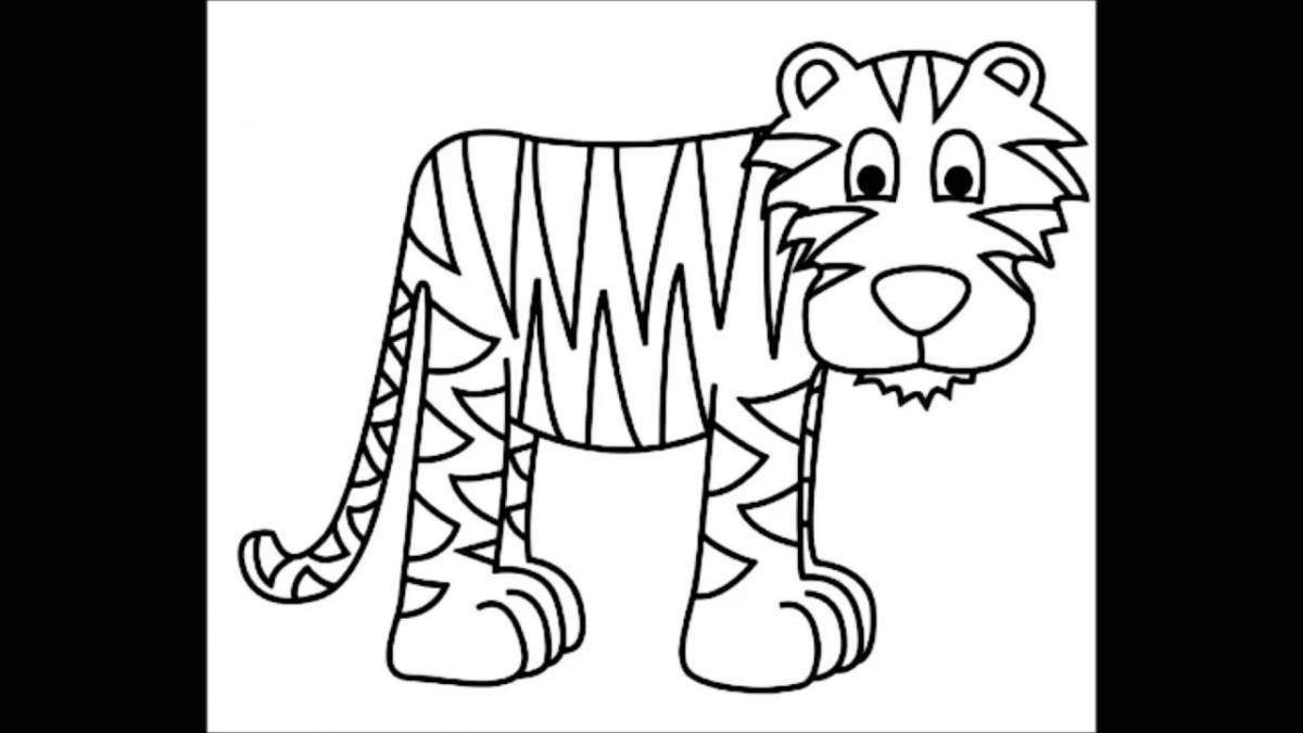 Тигр для детей 3 4 лет #21