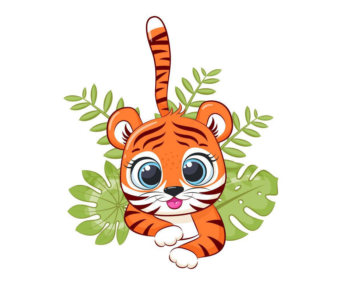 Тигр для детей 3 4 лет #28