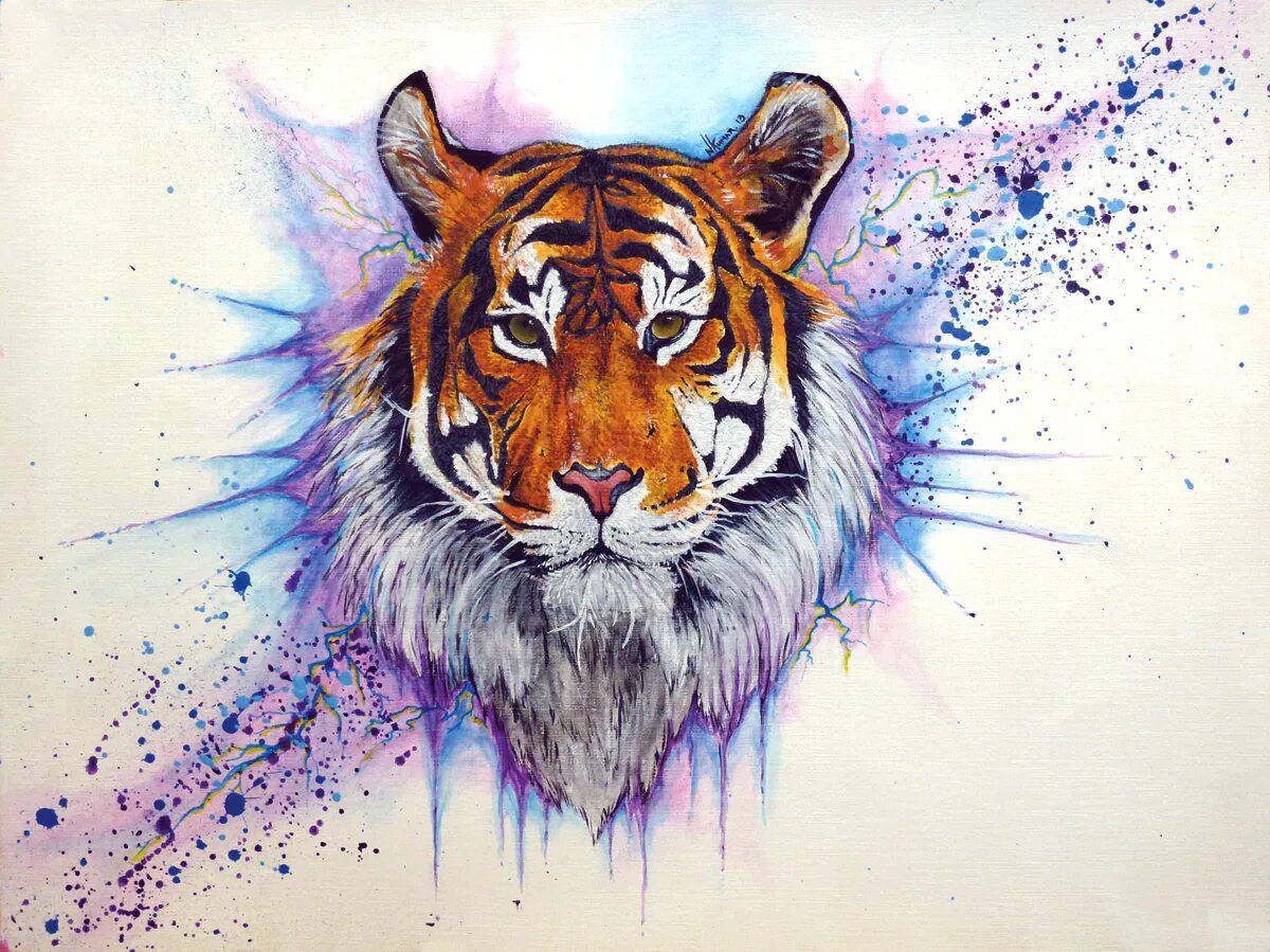 Тигр рисунок #38