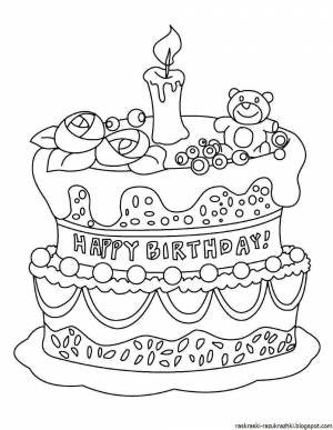 Раскраска торт для детей 6 7 лет #5 #527027