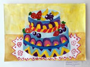 Раскраска торт для детей 6 7 лет #11 #527033