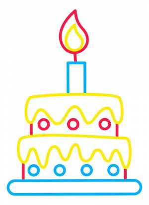 Раскраска торт для детей 6 7 лет #15 #527037