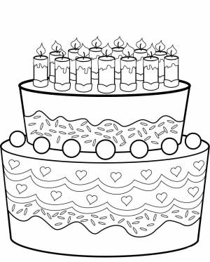 Раскраска торт для детей 6 7 лет #16 #527038