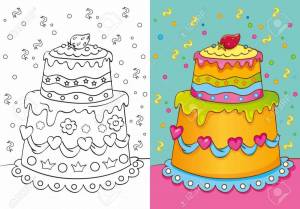 Раскраска торт для детей 6 7 лет #18 #527040