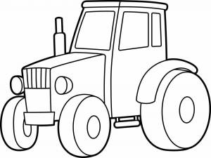 Раскраска трактор для детей 2 3 лет #7 #527561
