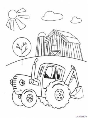 Раскраска трактор для детей 2 3 лет #10 #527564