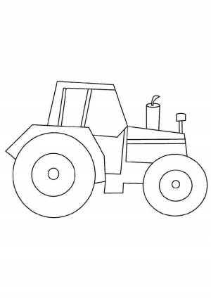 Раскраска трактор для детей 2 3 лет #11 #527565