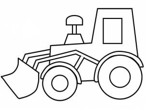 Раскраска трактор для детей 2 3 лет #22 #527576