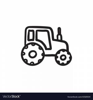 Раскраска трактор для детей 2 3 лет #28 #527582