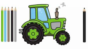 Раскраска трактор для детей 2 3 лет #30 #527584