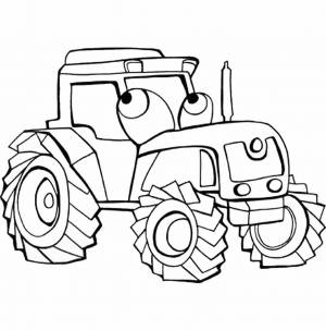 Раскраска трактор раскраску #4 #527633