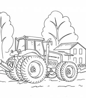 Раскраска трактор раскраску #5 #527634