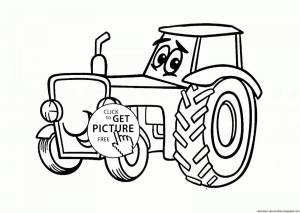 Раскраска трактор раскраску #32 #527661