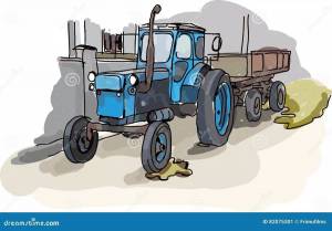 Раскраска трактор с бочкой #23 #527691