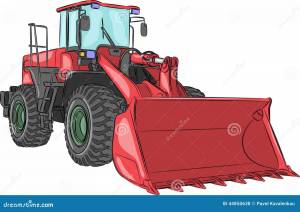 Раскраска трактор с ковшом для детей #3 #527710