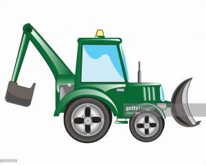 Раскраска трактор с ковшом для детей #21 #527728