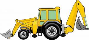 Раскраска трактор с ковшом для детей #35 #527742