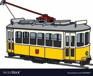 Раскраска трамвай для детей #9 #527909