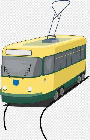 Раскраска трамвай для детей #23 #527923