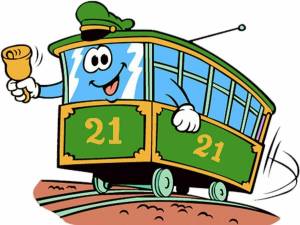 Раскраска трамвай для детей #24 #527924