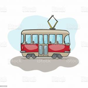Раскраска трамвай для детей #31 #527931