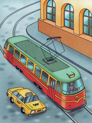 Раскраска трамвай для детей #33 #527933