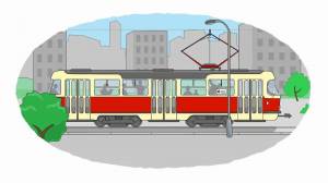 Раскраска трамвай для детей #34 #527934