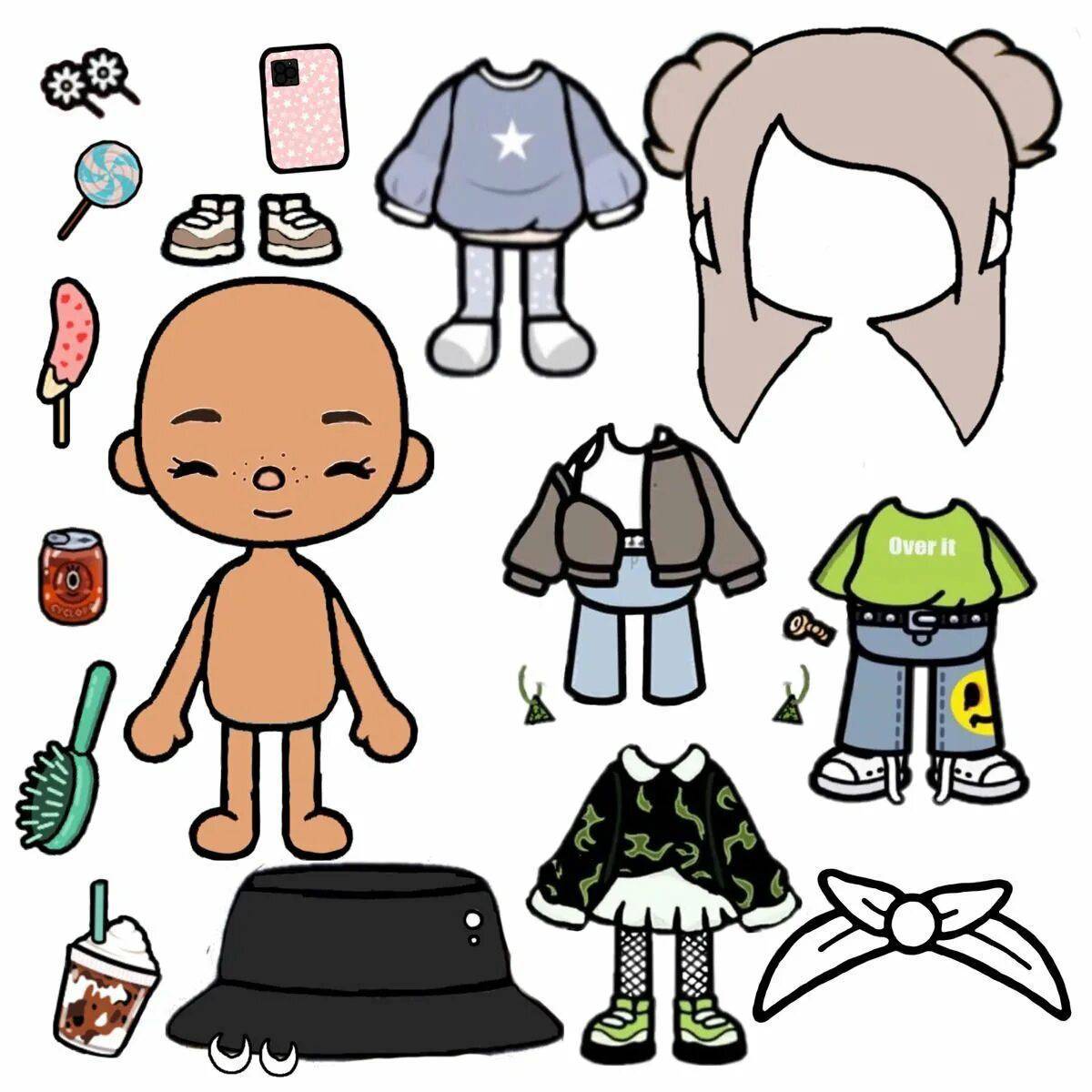 Куколки из тока бока. Кукла toca boca. Бумажные человечки с одеждой. Персонаж для распечатки с одеждой. Человечки из бумаги с одеждой.
