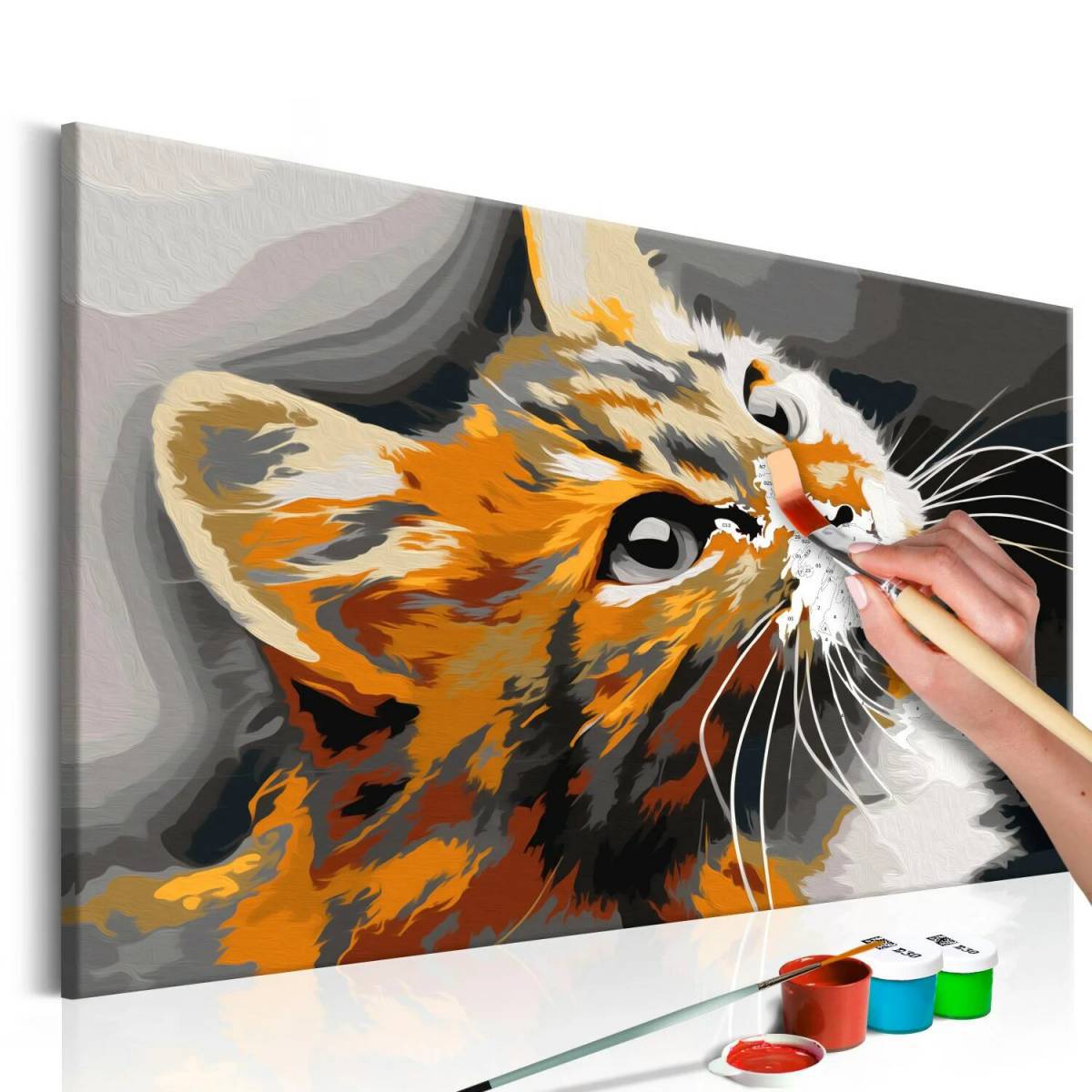 Толстый котик картина по номерам на холсте z na57 40х40 #27